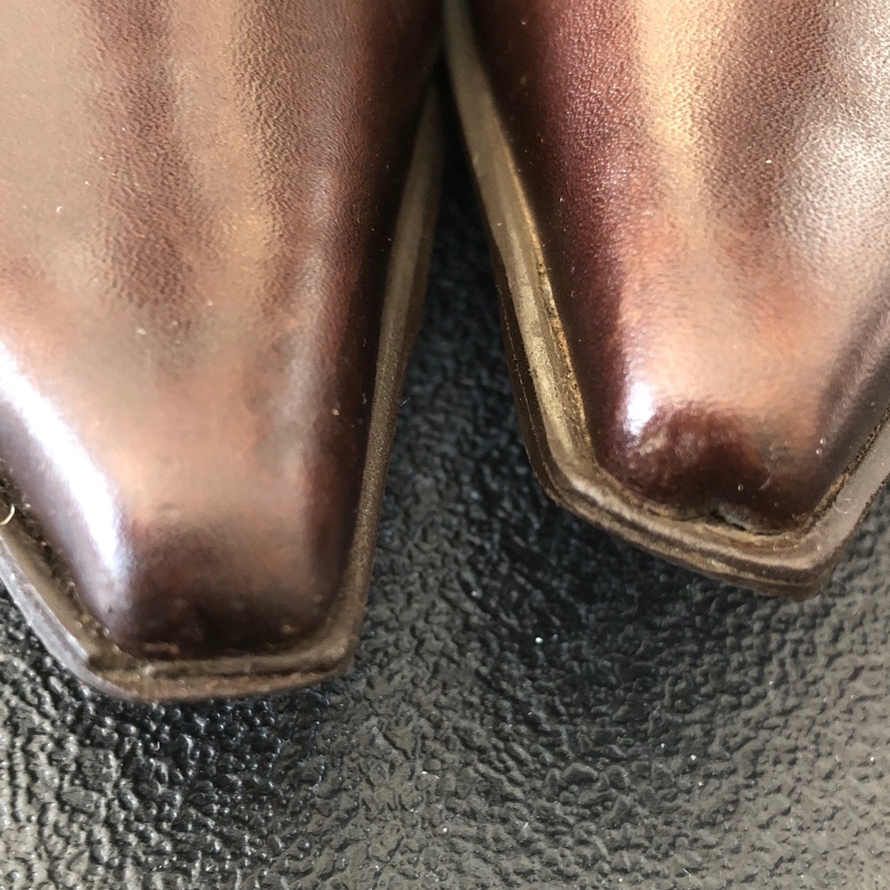 *WINTER SALE* Nine West Brown Pointed Toe Ankle Boot with Block Heel, Size 7. - Picture 9 of 10